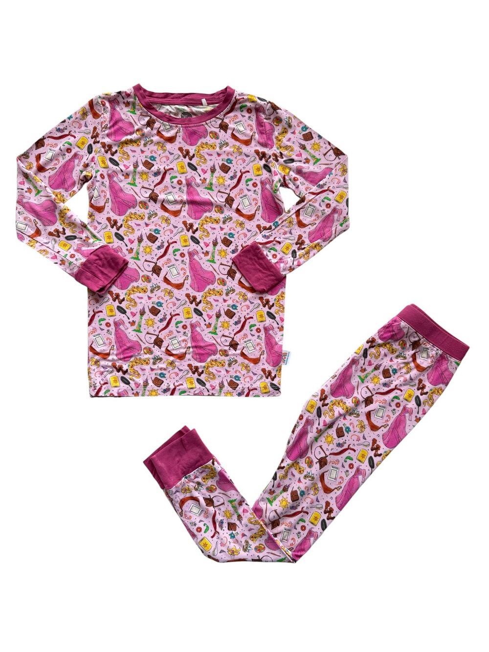 Bamboo Bliss Rapunzel Themed Pajamas Size 5/6y